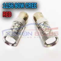 2x 80w RED CANBUS ERROR FREE CREE 1156 382..